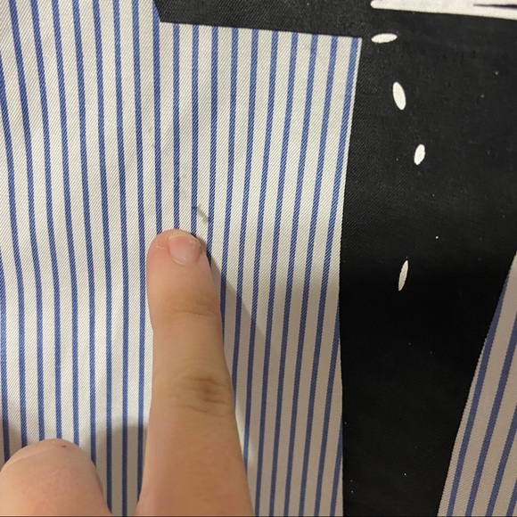 Kookastyle Striped Oversized Button Down Tunic Size Small - Picture 12 of 13